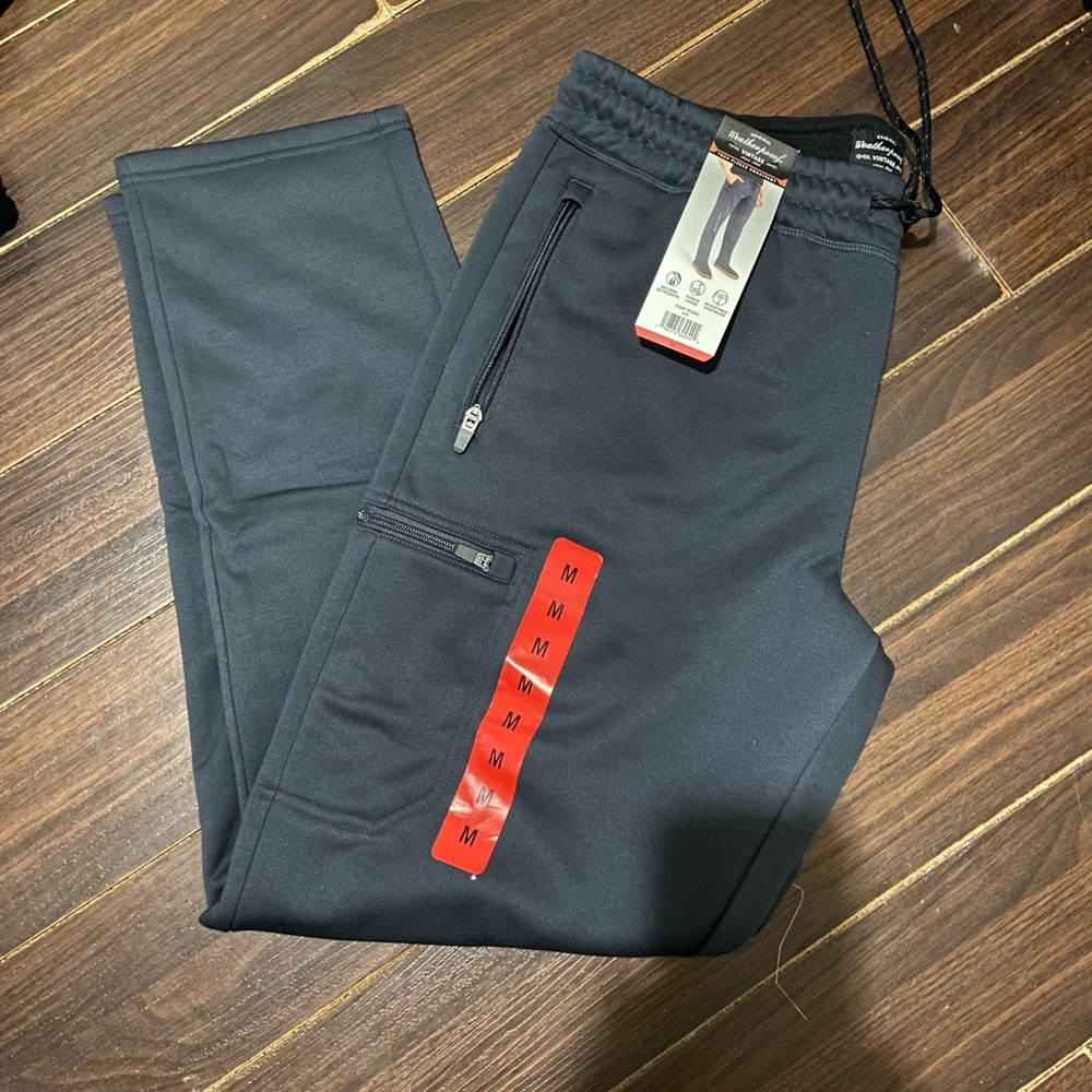 Weatherproof Vintage Mens Cargo Sweatpants Fleece Lined Relaxed Gray M
